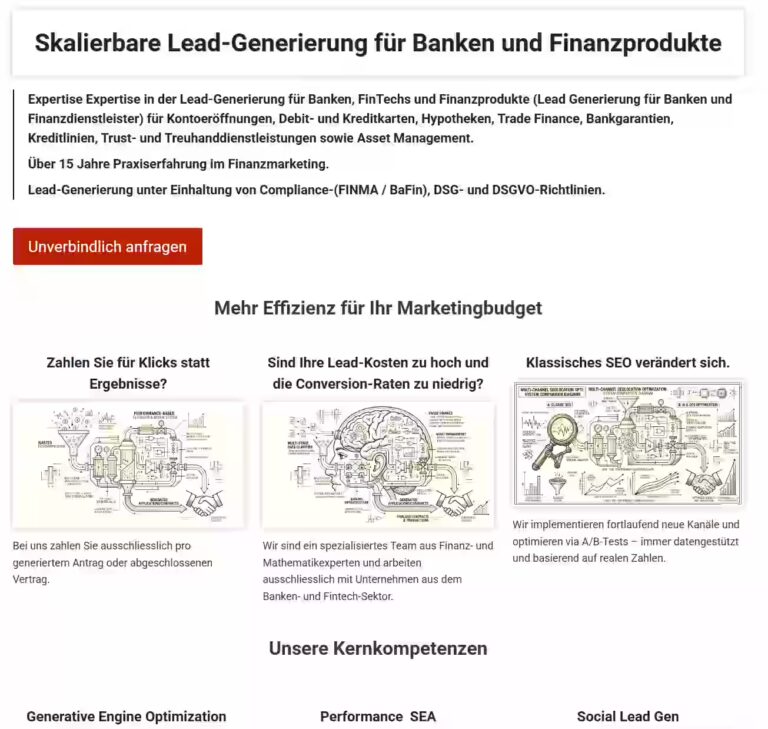 Lead-Generierung für Banken und Finanzprodukte-svc24.ch